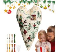 Generico Kit de broderie pour débutants adultes avec décoration cœur - Apprendre l'art de la broderie - Complet pour Art Voyage Relax Loisirs Décoration Murs Activités Domestiques