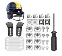 Generico Kit de clips pour visière de hockey - Ensemble de vis de rechange de 31 pièces, fixation en métal fiable, assortiment de réparation rapide | kit matériel de baseball pour visière