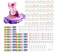 Generico Kit de création de charme - Set pour créer des bijoux faits à la main | Matériaux éducatifs pour l'artisanat avec charme pour sac à dos 4+ école à la maison pendentif sables meubles