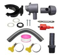 Generico Kit de déviateur de tonneau de pluie - de collecte d'eau en métal de 19,69 pouces, dispositif de filtrage du tuyau d'échappement, outil de jardin extérieur avec structure de Cont