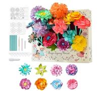 Generico Kit de fleurs en papier fait à la main, pour créer des fleurs en papier, activités artistiques avec bouquet 3D fait à la main pour les écoles, la maison, les voyages d'asile