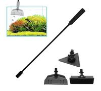 Generico Kit de nettoyage pour aquarium, grattoir à longue poignée - nettoyant universel pour aquariums - Convient pour l'eau et salée Terrarium étang crevettes tortues Betta