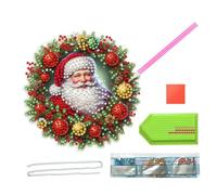 Generico Kit de Noël, décoration de porte en acrylique à suspendre | Kit de bricolage de Noël en acrylique avec stylo, plateau et argile, idéal pour les portes, les murs et les cadeaux festifs