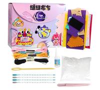 Generico Kit de pour, jouet éducatif avec animaux et amusants, pour apprendre et développer la créativité - pour passe-temps développement compétence art de la broderie maison