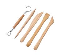 Generico Kit de sculpture d'outils d'argile 5 pièces | poignée en bois, pointes multiples, utilisation précise | outil céramique, jeu de sculpture modélisation artistique, prise confortable, atelier