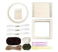 Generico Kit de tissage, matériaux de broderie pour débutants - art de tissage créatif bricolage pour - pour adolescents projets de vêtements foulards chapeaux