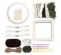 Generico Kit de tissage matériaux pour broderie pour débutants | Lot de fils pour loisirs créatifs pour filles et garçons, confection de vêtements, chapeaux, écharpes, projets
