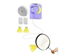 Genérico Kit d'entraînement de badminton rechargeable avec hauteur réglable | Kit d'entraînement individuel avec télécommande et câble élastique | pour club de gym exercice