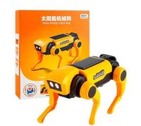 Genérico Kit pour chien robot solaire : kits d'expériences scientifiques de jouet mécanique, composants électroniques d'apprentissage éducatif de bricolage ABS Ensemble d'ingénierie de construction