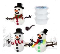 Generico Kit Pour Construire Un Bonhomme De Neige - Faire De La Pâte à Pâtisser Des Vacances D'hiver Activités En Salle De Classe École Jeu Et Célébration