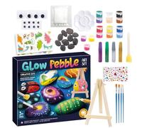 Genérico Kits Kits Rock Painting - Artisanat de peinture de pierre pour votre fille Kit de peinture à paillettes dans l'obscurité pour enfants | Kit de peinture en pierre pierre