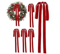 Generico Knot Butterfly Knot for Christmas Tree - Velvet 60 × 40 Cm | Nœuds pour fêtes de vacances, 6 décorations festives pour les pièces de réunion de maison familiale