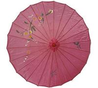 Generico LA! Parapluie Oriental de Soie Chinois Style Vintage Parapluie Femmes Décoratives Danse Photographie Décor Parasol, fuchsia, 4,5 cm x 4,5 cm x 54 cm