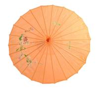 Generico LA! Parapluie Oriental de Soie Chinois Style Vintage Parapluie Femmes Décoratives Danse Photographie Décor Parasol, orange., Circonferenza 63 centimetri