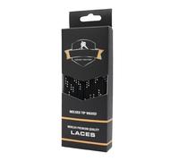 Genérico Lacets de skate cirés, lacets de hockey - Lacets pour patins à roulettes avec double - Lacets polyvalents pour patins à roulettes, rollers en ligne, patins à glace et patins de hockey., Noir