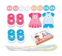 Generico Lacking Toy - Filming Early Learning Kit | Educational Fine Motor Skill Training Toy to Button, Fiblle, Zip, Tie, Travel Activity Playset for Boys Girls Preschool Age 3 +