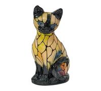 Generico Lampe de bureau chat veilleuse rétro 3D en résine LED