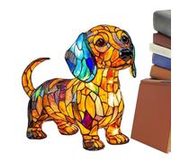 Generico Lampe de bureau en forme de chien - Jolie décoration en résine LED colorée, lumière de nuit animaux | Pour Thanksgiving Vacances Anniversaire Bureaux Maison Chambre Bureau Jardin