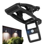 Generico Lampe murale d'extérieur à clip solaire, système de capteur automatique avec réglage d'éclairage rotatif à 360°, résistant intempéries, installation compacte, sécurité pour