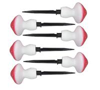 Genérico Lampe solaire rouge en forme de champignon - 6 lumières LED en forme de champignon pour jardin | Lumières solaires imperméables pour jardin extérieur Décoration d'éclairage