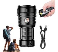 Genérico Lampe torche multifonction 4 couleurs avec 17 modes, affichage numérique et design magnétique - Idéale pour l'alpinisme, l'exploration, la nuit et l'entraînement