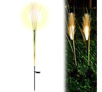 Genérico Lampes solaires extérieures - Lumières en fibre de canne solaires, décoratives de jardin pour patio et décoration extérieure