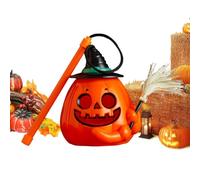 Generico Lanterne d'Halloween - Lanterne Jàck O éclairée à LED | Barre de transport amovible alimentée par piles pour friandises ou friandises et présentoir de fête