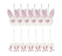 Genérico Lapin en peluche pour arbre - Lapin en peluche de Pâques | Pendentif mignon pendentif, kit de 12 pièces pour la maison, les vacances, les festivals, les fêtes