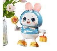 Genérico Lapin Robot : jouet électrique interactif pour animaux de compagnie avec 48 chansons, lapin musical pour , mouvements, danses et entraînement de levage de tête | Cadeau PE