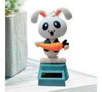 Genérico Lapin solaire - ABS | Avec énergie solaire, figurine de voiture de lapin de Pâques | Jouet mignon