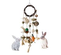 Generico Lapins Kielzeug - pour bouchées bio en bois, jouets pour dents naturelles, jouets pour rongeurs de longue durée, collations de lapin faits à la main, objets de mastication pour le nettoyage