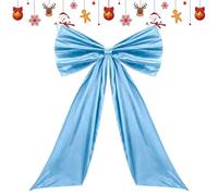 Genérico Large Christmas Bow - Décoration de maison surdimensionnée avec de longues chaînes, Accent Tie-On pour mur Door Wreath Nappe Staircase, Festive Backdrop Fence Living Room Bedroom, 25,59 x