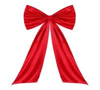 Genérico Large Christmas Bow - Décoration de maison surdimensionnée avec de longues chaînes, Accent Tie-On pour mur Door Wreath Nappe Staircase, Festive Backdrop Fence Living Room Bedroom, 25,59 x