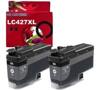 Genérico LC427XL Pack 2 Encre pigmentée Noir Compatible avec Brother LC427XLBK