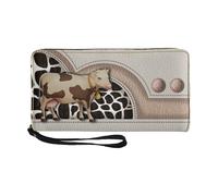 Generico Leather Wallets, Stylish Money Purse, Soft Credit Card Holder, Cow Print Purses, Fashionable Cow Print Wallet for Women Stylish Pu Leather Purses for Ladies, 7,87 x 1,18 x 4,33 in, A,
