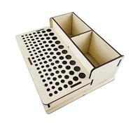 Generico Leatherworking Tool Rack - Wooden 26 x 22 x 10 cm 500 g | 2 emplacements 103 trous Tool Stand | Organisateur pour Leatherworking Punch Tools And Workshop Storage And Hello To Easy Access
