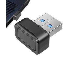 Genérico Lecteur d'empreintes USB compact - Dispositif de sécurité haute vitesse, authentification biométrique à 360°, compatible avec PC et ordinateur portable, scanner d'empreinte capacitif, léger