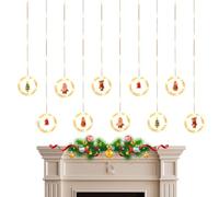 Generico LED festive pour fenêtre - Cordes de rideau en forme d'étoile et d'arbre, lumières décoratives environnementales, kit à distance USB | Apparence fascinante du module d'éclairage saisonnier