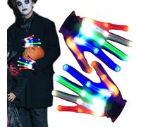 Generico LED Gloves - Glowing Rainbow Light Up Flash Gloves, High Brightness Multicolor Finger Lights Glove | Fun Party Wear for Kids Adults Halloween Birthday Festivals Parties
