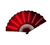 Generico LED Handheld Fan - Compact, Folding Design Portable Fan | Light-Up Fán For Festivals, Performances, Belly Dancing, Photographie, Outdoor Events, With Battery Power, Easy To Pack And Store