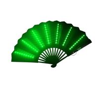 Generico LED Light Up Folding Fan | Festival Folding Fan For - Multipurpose Bar Foldinğ Fans | Accessories For Belly Dancing, Stage, Bar, Photography