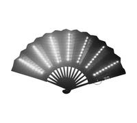 Generico LED Light Up Folding Fan | Festival Folding Fan For - Multipurpose Bar Foldinğ Fans | Accessories For Belly Dancing, Stage, Bar, Photography