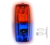Generico LED Shoulder Warning Light - USB Rechargeable Light, Red Blue 4V, Strobe Clip Lights | Clip en acier inoxydable, Transparent Shoulder Clips for Security, Traffic Duty, Sanitation, Volunteer