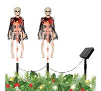 Genérico Lighted Fake Solar Skeleton Yard Stake - Human Bone Figurine Sign