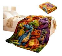 Generico Lightweight Breathable Sheets Dinosaur Blanket For Boys | Comfortable Blanket For Girl Room Summer Winter Home Indoor Bedroom Christmas Birthday