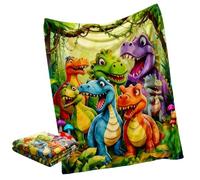Generico Lightweight Breathable Sheets Dinosaur Blanket For Boys | Comfortable Blanket For Girl Room Summer Winter Home Indoor Bedroom Christmas Birthday
