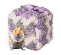 Genérico Lit de lapin en peluche douce pour dormir | Maison de hamster d'hiver pour petits animaux | pour chinchilla, furet, souris, oiseaux, lapin, écureuil, famille