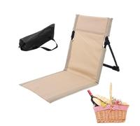 Generico Lit de plage portable - Tapis de chaise de plage | Fauteuil de plage portable avec tapis de plage, chaise de camping pliable avec sac de rangement