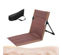 Generico Lit de plage portable - Tapis de chaise de plage | Fauteuil de plage portable avec tapis de plage, chaise de camping pliable avec sac de rangement