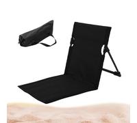 Generico Lit de plage portable - Tapis de chaise de plage | Fauteuil de plage portable avec tapis de plage, chaise de camping pliable avec sac de rangement